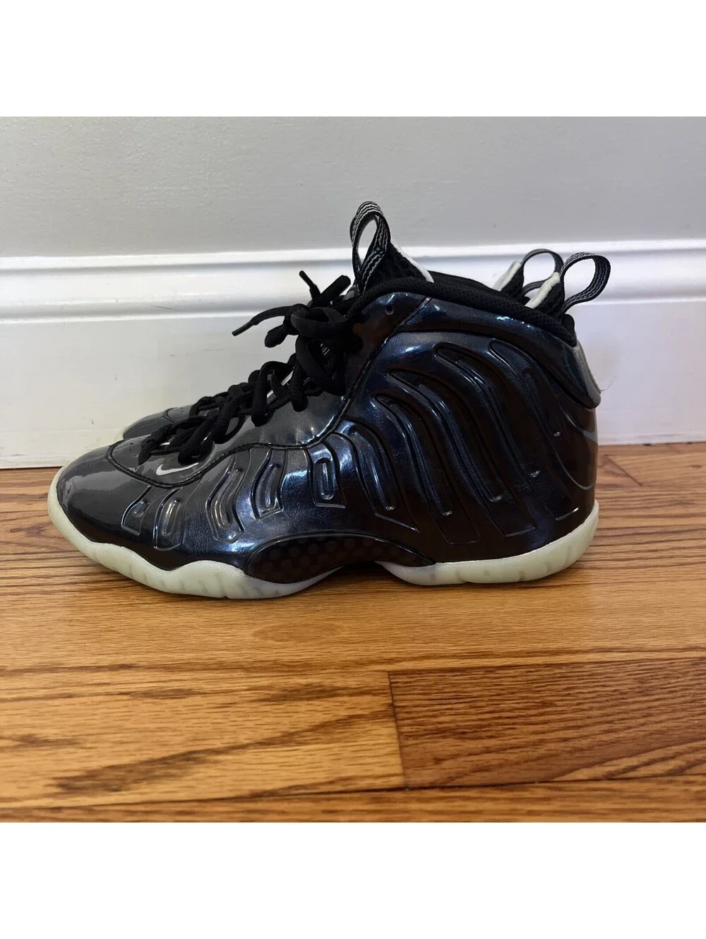 Nike Little Posite One GS All-Star 2021 Shoes (CW1596-001) Black/Barely Green 5Y